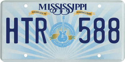 MS license plate HTR588