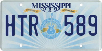 MS license plate HTR589