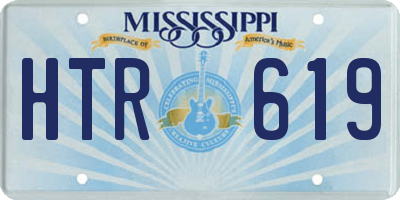 MS license plate HTR619