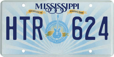 MS license plate HTR624