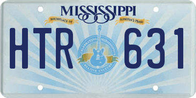 MS license plate HTR631