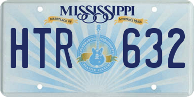 MS license plate HTR632