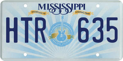 MS license plate HTR635