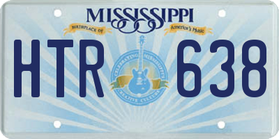 MS license plate HTR638
