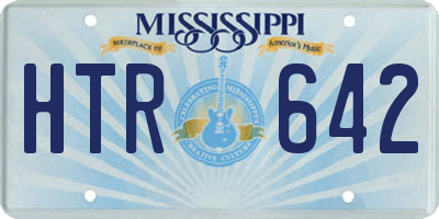 MS license plate HTR642