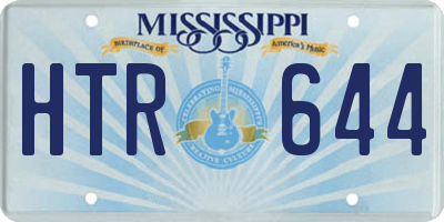 MS license plate HTR644