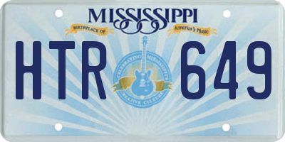 MS license plate HTR649