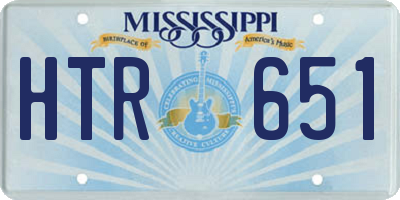 MS license plate HTR651