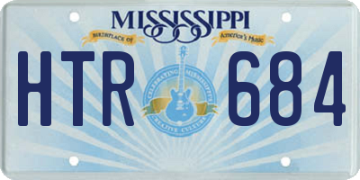 MS license plate HTR684