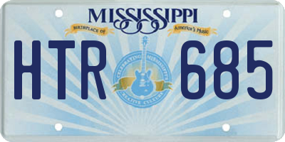 MS license plate HTR685