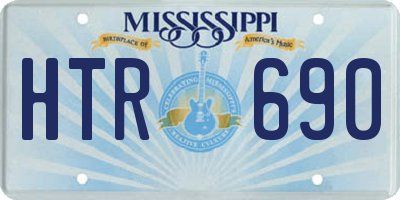 MS license plate HTR690