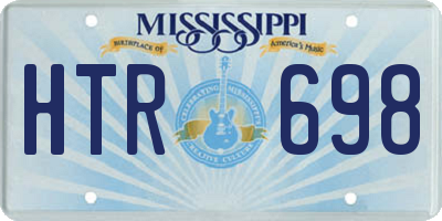 MS license plate HTR698