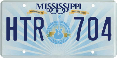 MS license plate HTR704