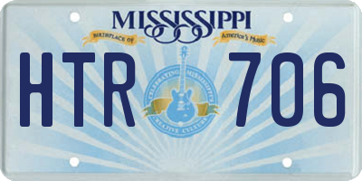 MS license plate HTR706