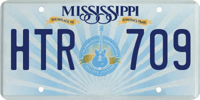 MS license plate HTR709