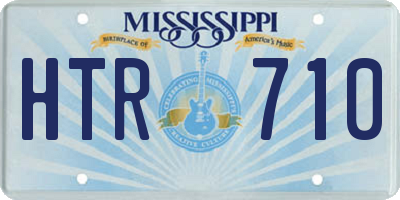 MS license plate HTR710