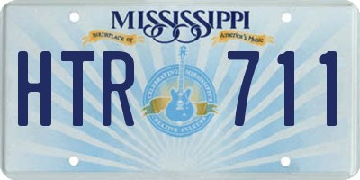 MS license plate HTR711