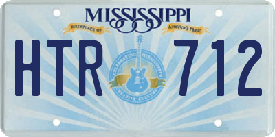 MS license plate HTR712