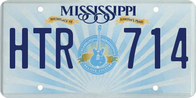 MS license plate HTR714