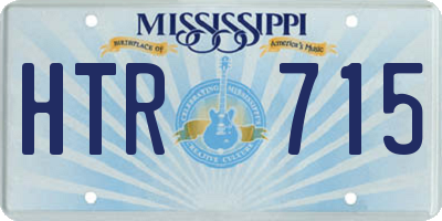 MS license plate HTR715