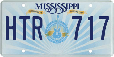 MS license plate HTR717