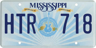 MS license plate HTR718