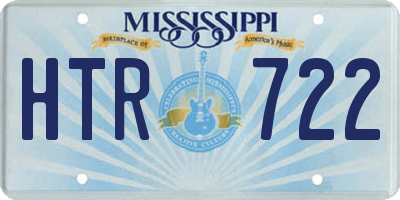 MS license plate HTR722