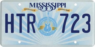 MS license plate HTR723