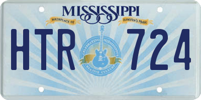 MS license plate HTR724