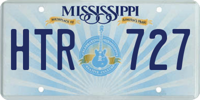 MS license plate HTR727