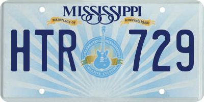 MS license plate HTR729