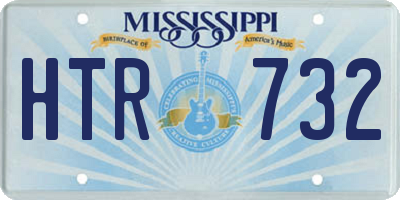 MS license plate HTR732