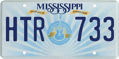 MS license plate HTR733