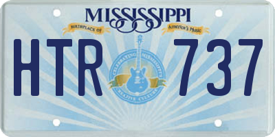 MS license plate HTR737