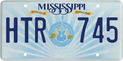 MS license plate HTR745