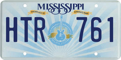 MS license plate HTR761
