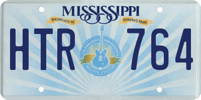 MS license plate HTR764