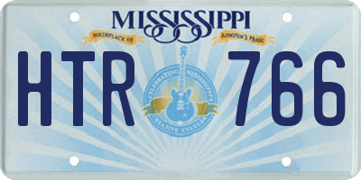 MS license plate HTR766