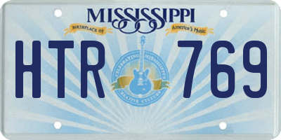 MS license plate HTR769