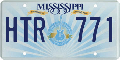 MS license plate HTR771