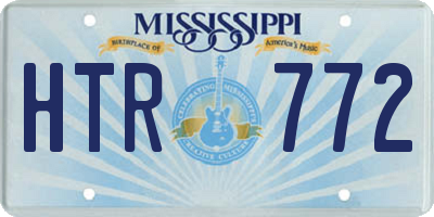 MS license plate HTR772