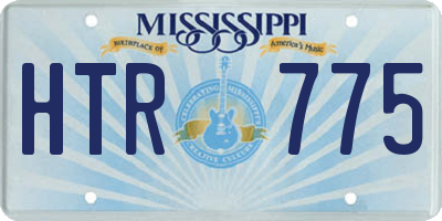 MS license plate HTR775