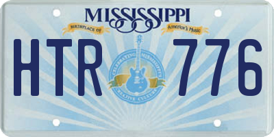 MS license plate HTR776