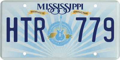 MS license plate HTR779