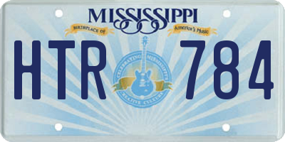 MS license plate HTR784