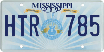 MS license plate HTR785