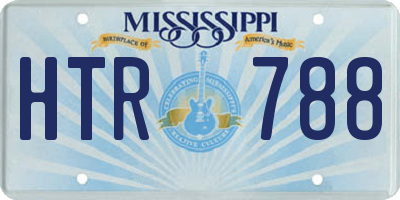 MS license plate HTR788