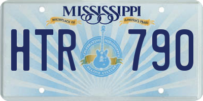 MS license plate HTR790