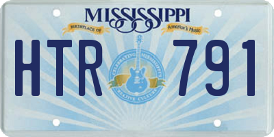 MS license plate HTR791