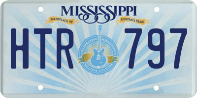 MS license plate HTR797